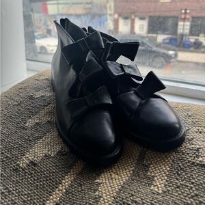 F-troupe Katherine Bow Leather Bootie - 37 (6.5 US)